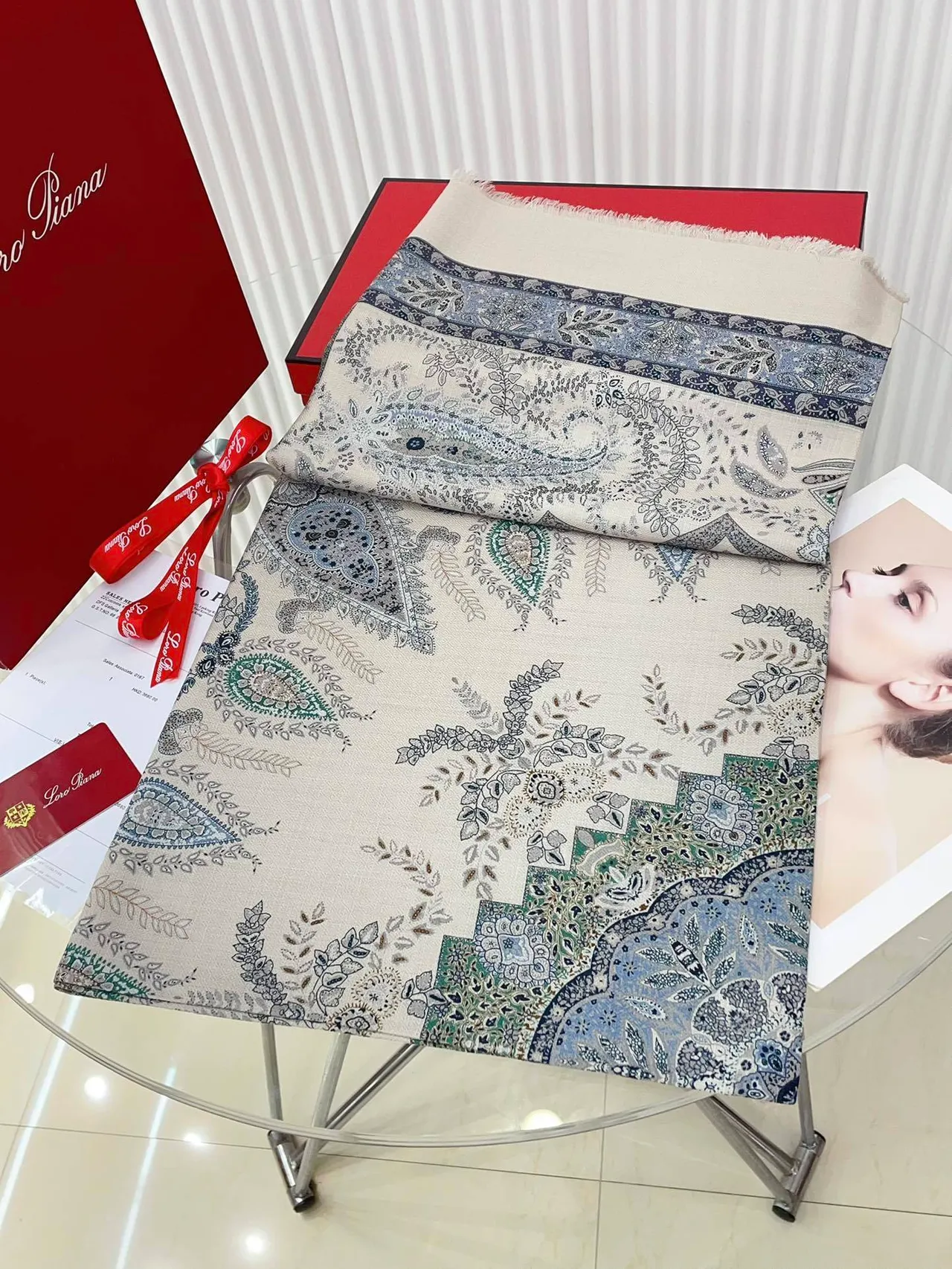 Loro Piana Paisley-Print Fringed Cashmere Scarf 6