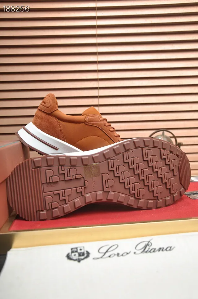 Loro Piana Chaussures Lifestyle en Daim et Cuir Tan 2