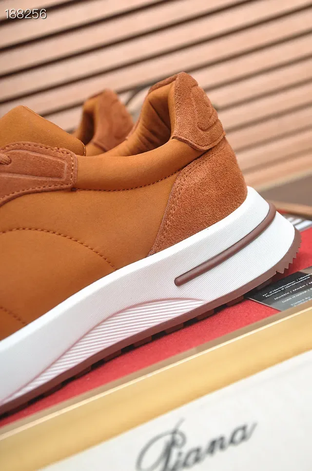 Loro Piana Chaussures Lifestyle en Daim et Cuir Tan 3