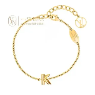 Louis Vuitton Alphabet K Initial سوار سلسلة ذهبي اللون