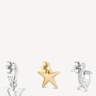 Louis Vuitton Aquatics Monogram Starfish Turtle Charm Earrings