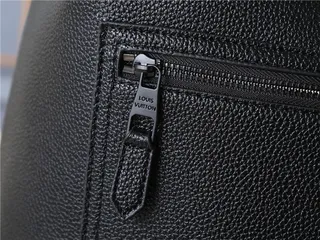 Louis Vuitton Black Brown Structured Leather Flap-Top Closure Backpack 5