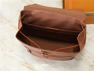 Louis Vuitton Black Brown Structured Leather Flap-Top Closure Backpack 11