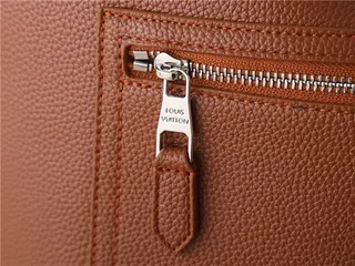 Louis Vuitton Black Brown Structured Leather Flap-Top Closure Backpack 14