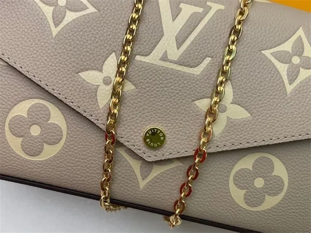 Louis Vuitton Black Gold Envelope Flap Monogram Print Chain Bag 6