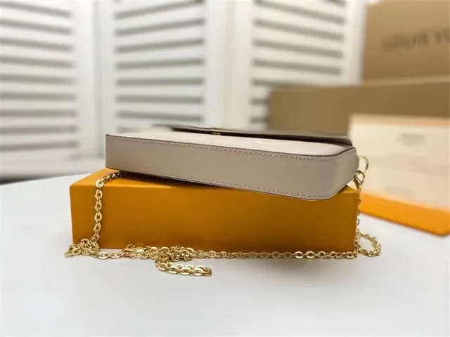 Louis Vuitton Black Gold Envelope Flap Monogram Print Chain Bag 7