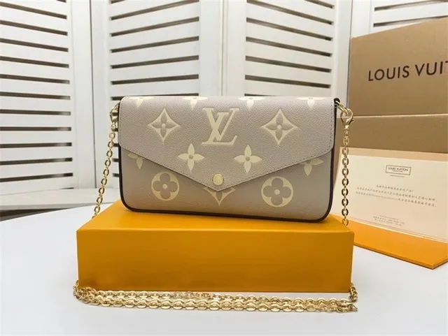 Louis Vuitton Black Gold Envelope Flap Monogram Print Chain Bag 10