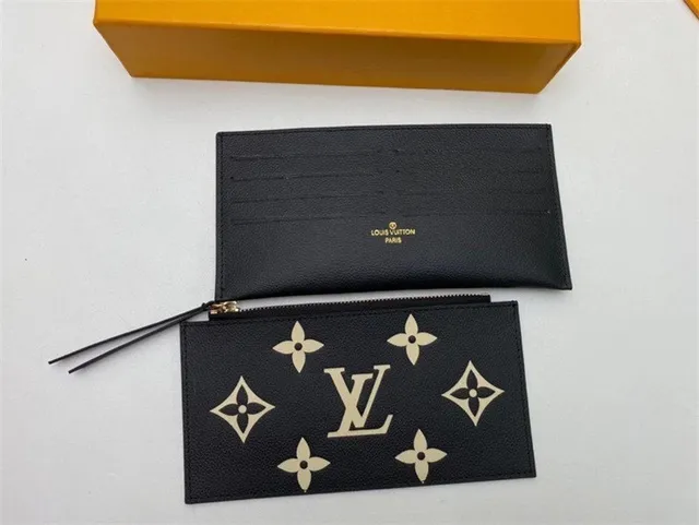 Louis Vuitton Black Gold Envelope Flap Monogram Print Chain Bag 20