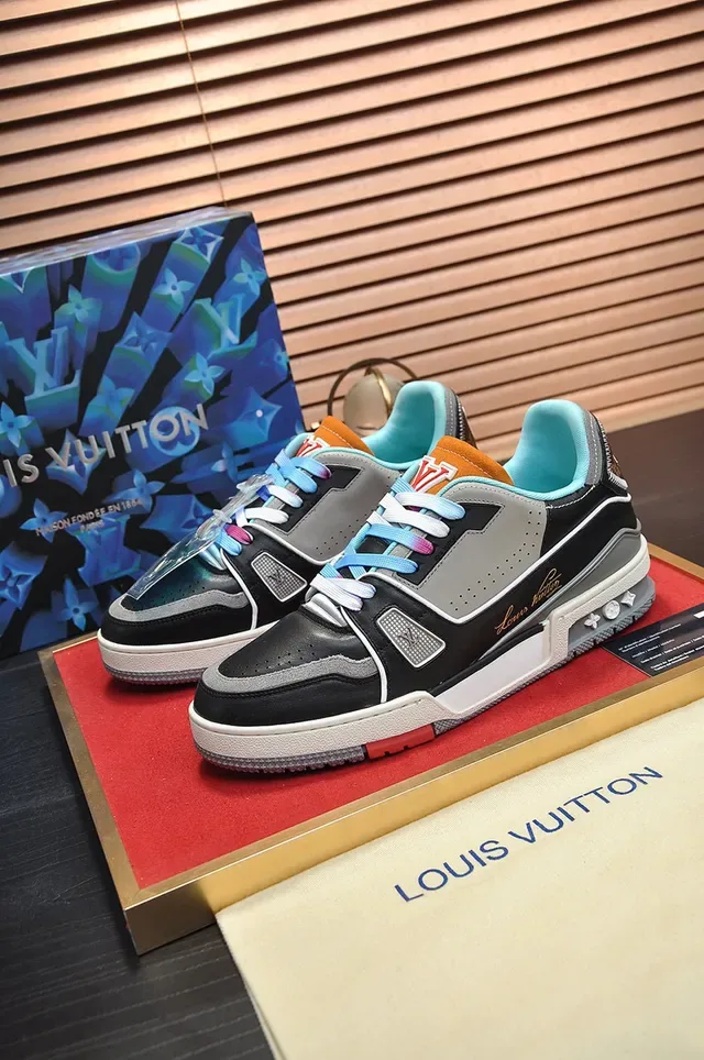 Louis Vuitton Black Multicolor Layered Multi-Material Upper Sculpted Segmented Midsole Lifestyle Sneakers 5