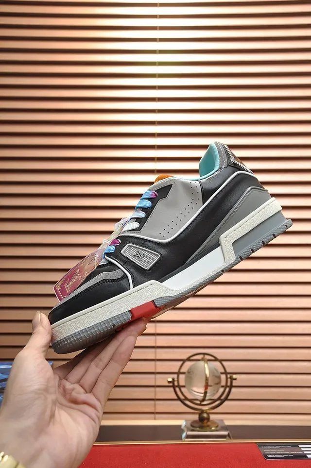 Louis Vuitton Black Multicolor Layered Multi-Material Upper Sculpted Segmented Midsole Lifestyle Sneakers 7