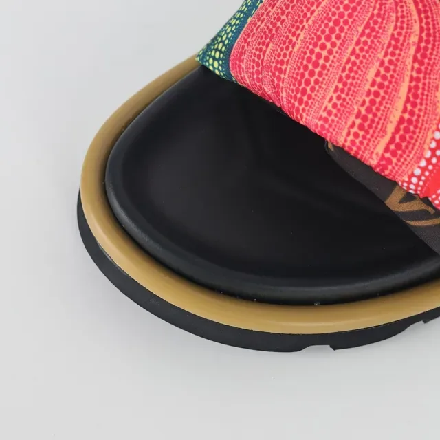 Louis Vuitton Black Multicolor Padded Fabric Strap Monogram Canvas Upper Slippers 5