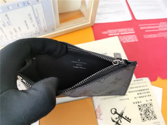 Louis Vuitton Black Silver Monogram-Coated Canvas Zip-Top Closure Short Wallet 4