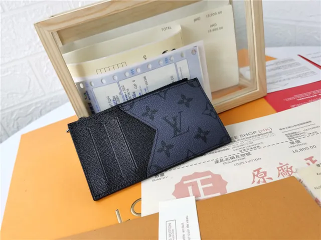 Louis Vuitton Black Silver Monogram-Coated Canvas Zip-Top Closure Short Wallet 8