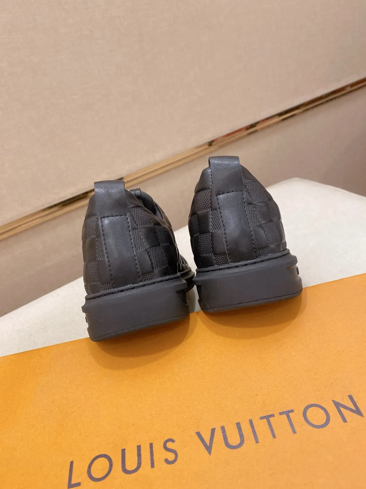 Louis Vuitton Black Slip-On Woven Leather Lifestyle Sneakers 4