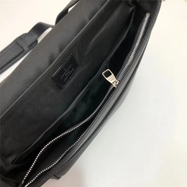 Louis Vuitton Black Structured Rectangular Silhouette Smooth Textured Leather Messenger Bag 3