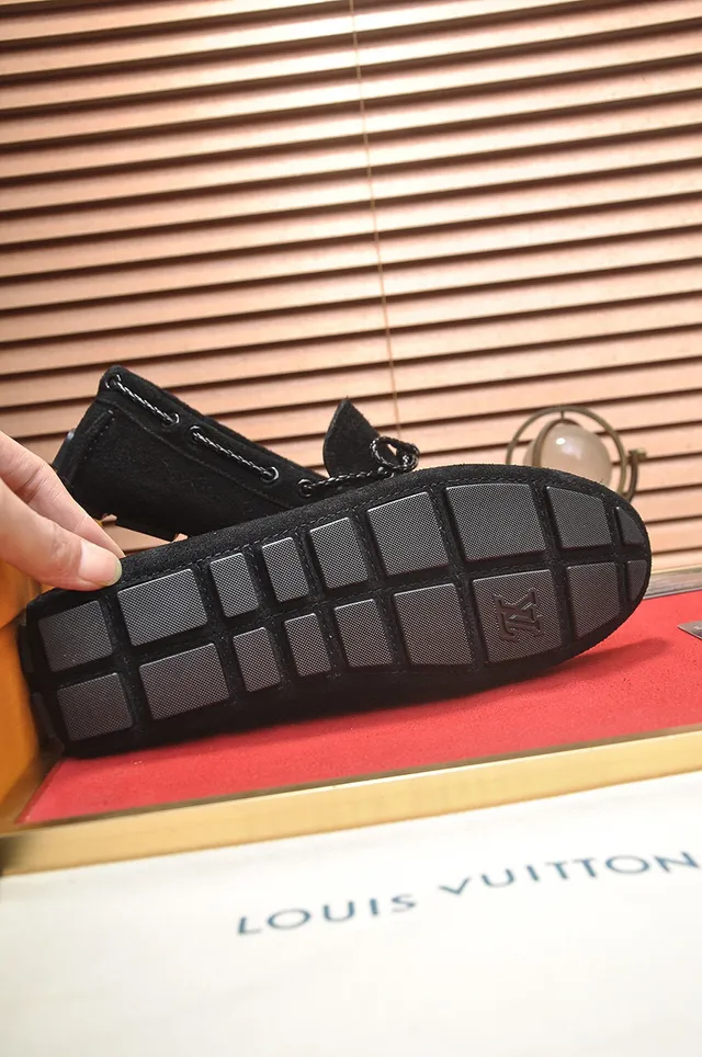 Louis Vuitton Black Suede Rope-Lace Loafers 2