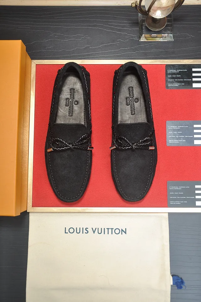Louis Vuitton Black Suede Rope-Lace Loafers 3