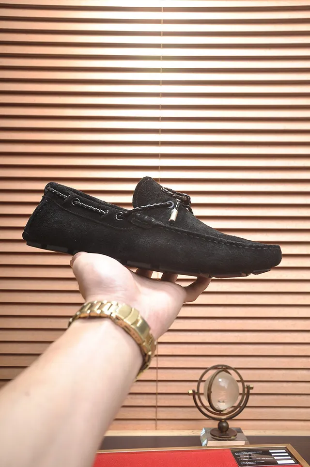 Louis Vuitton Black Suede Rope-Lace Loafers 5