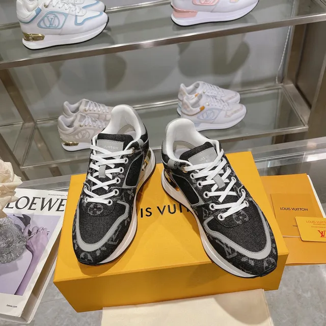 Louis Vuitton Black White Denim-Monogram Upper Chunky Sculpted Sole Lifestyle Sneakers 5