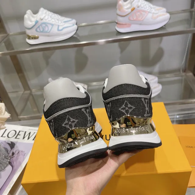 Louis Vuitton Black White Denim-Monogram Upper Chunky Sculpted Sole Lifestyle Sneakers 7