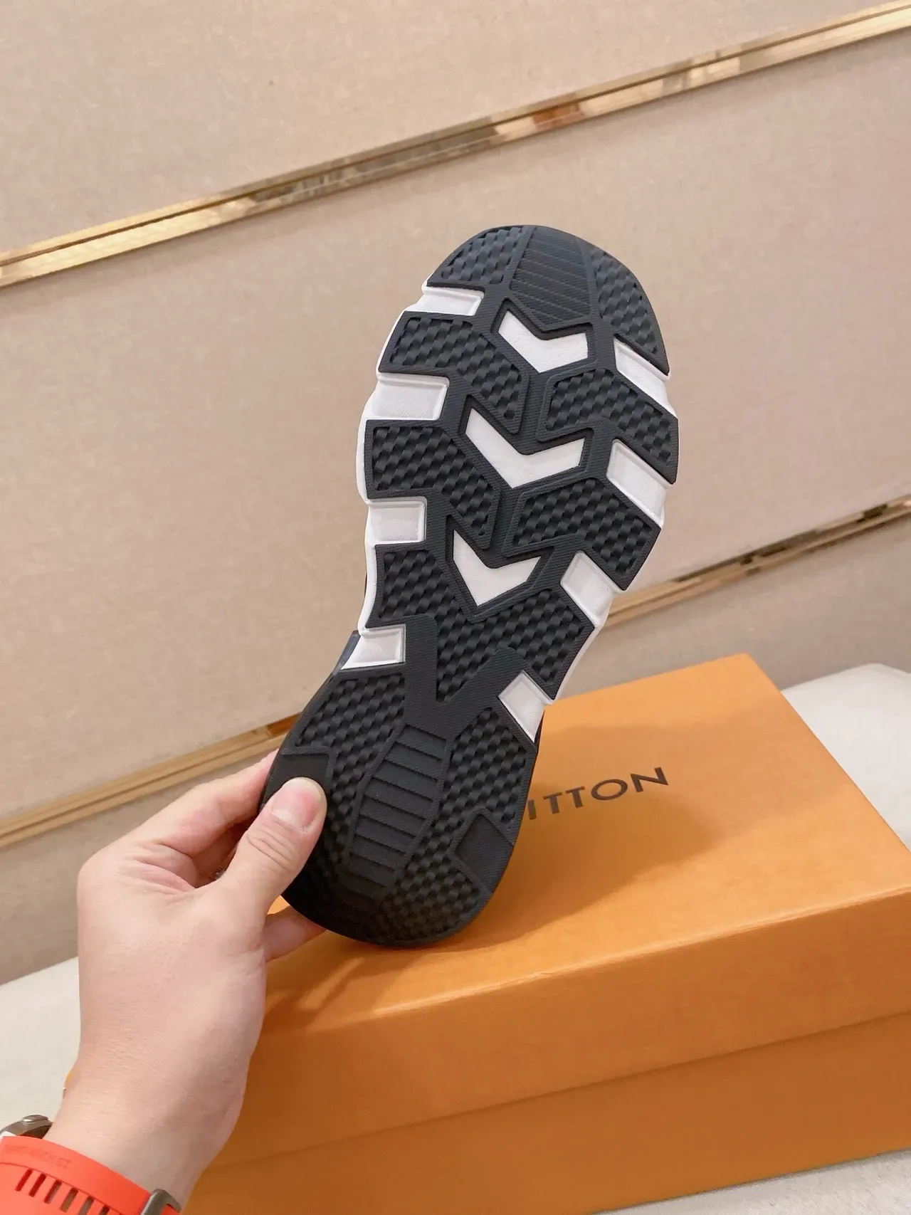 Louis Vuitton Black White Knit Upper Sculpted Midsole Sneakers 2