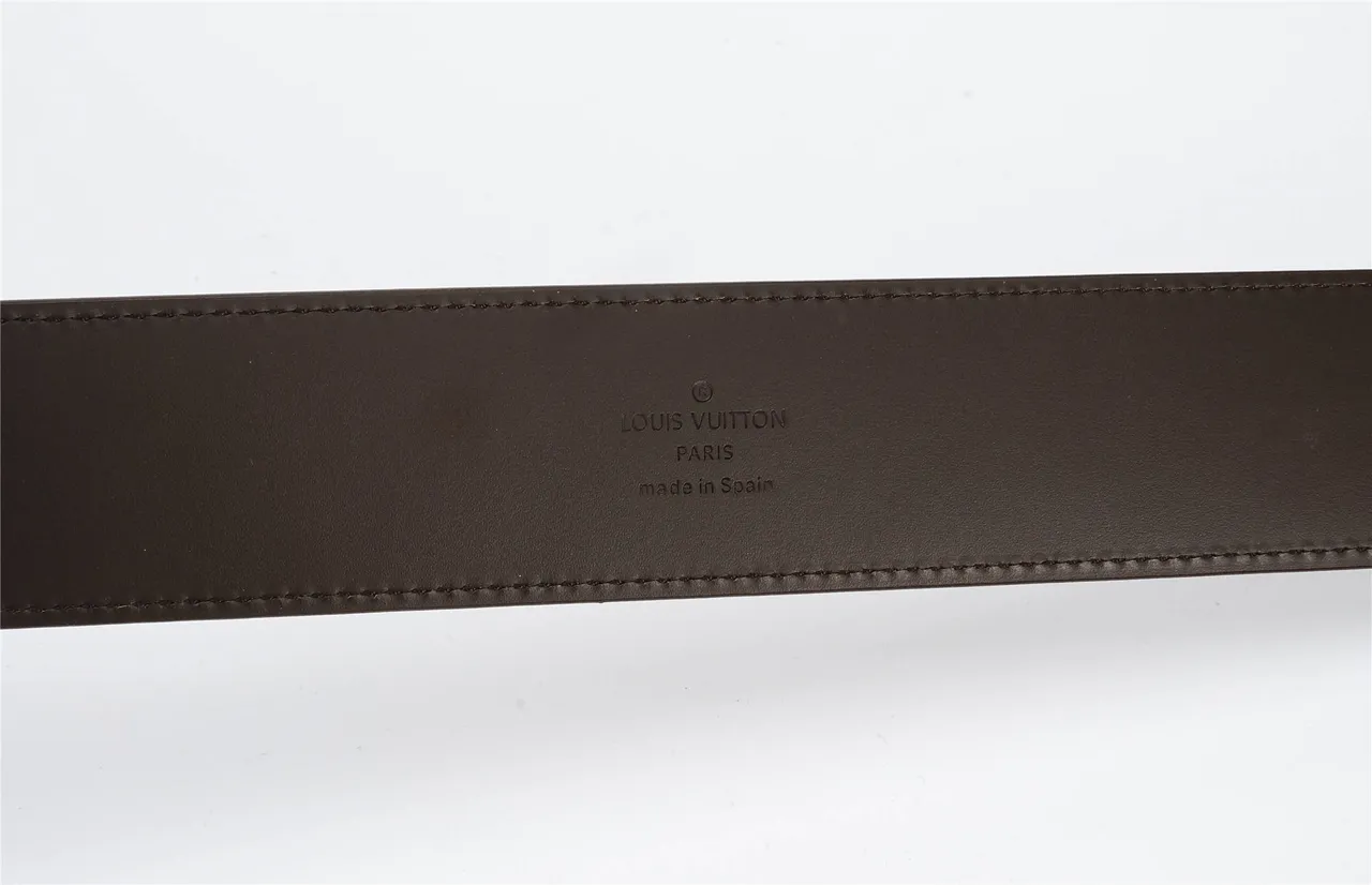 Louis Vuitton বাদামি সোনালী Monogram Canvas LV Buckle চামড়ার বেল্ট 7