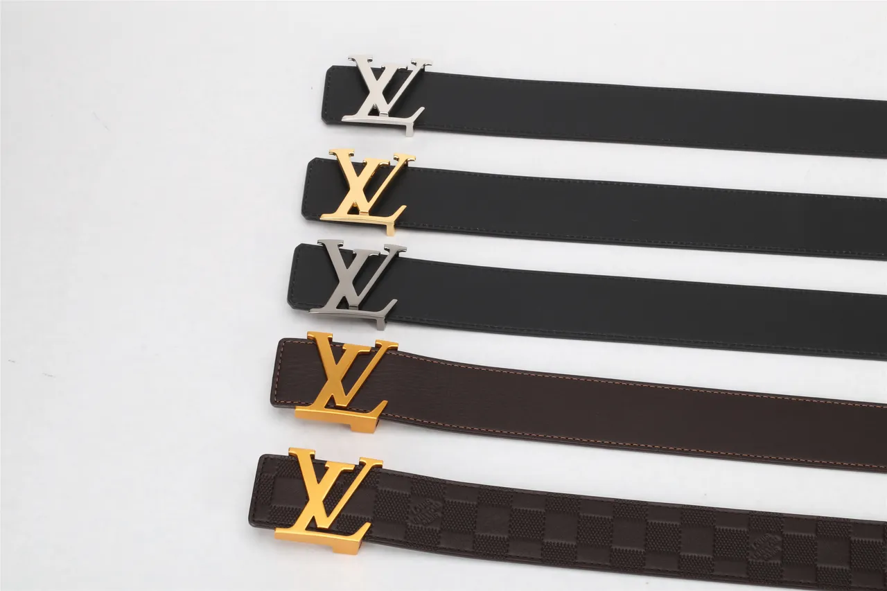 Louis Vuitton marron or lisse monogram boucle cuir ceinture 2
