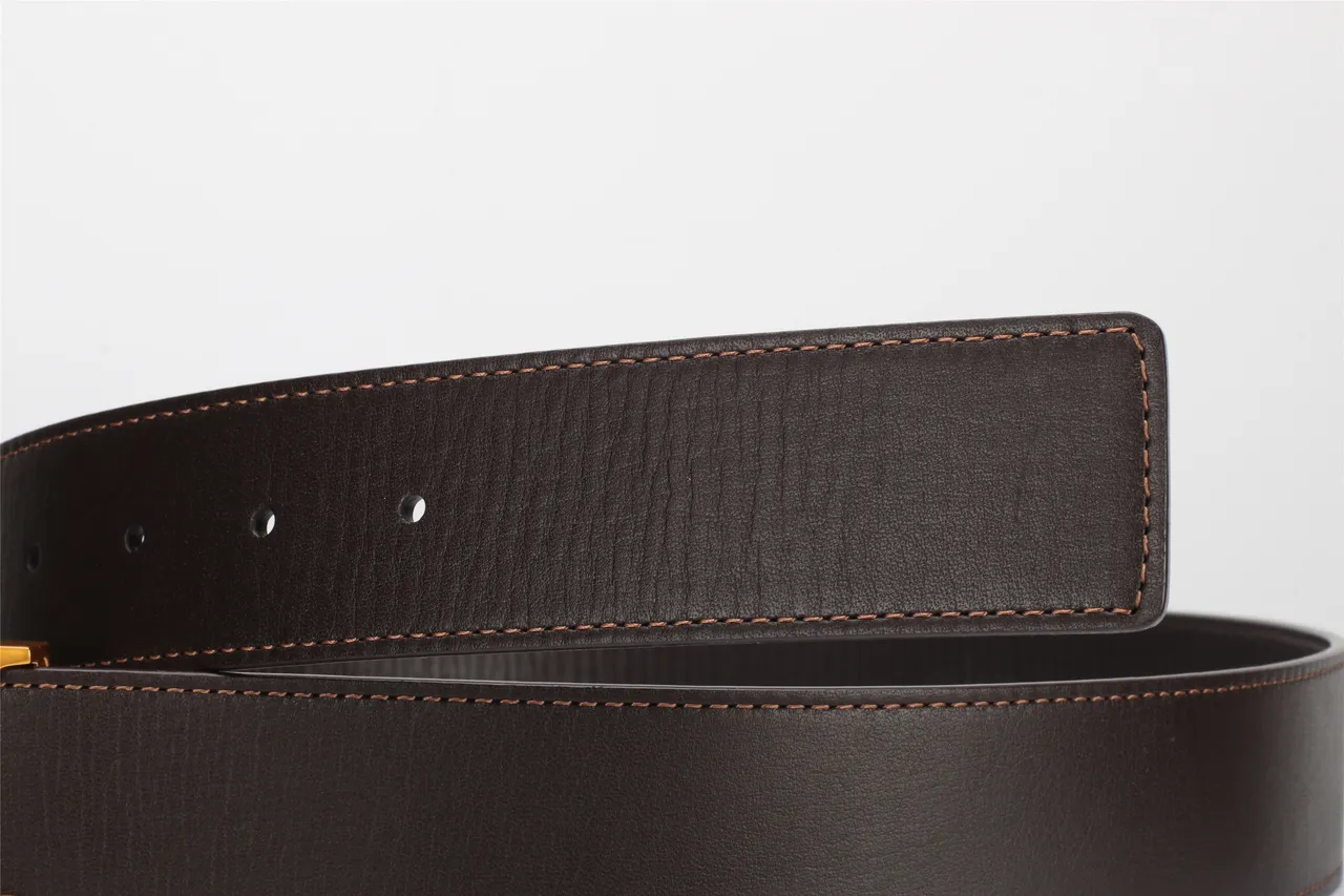 Louis Vuitton marron or lisse monogram boucle cuir ceinture 6