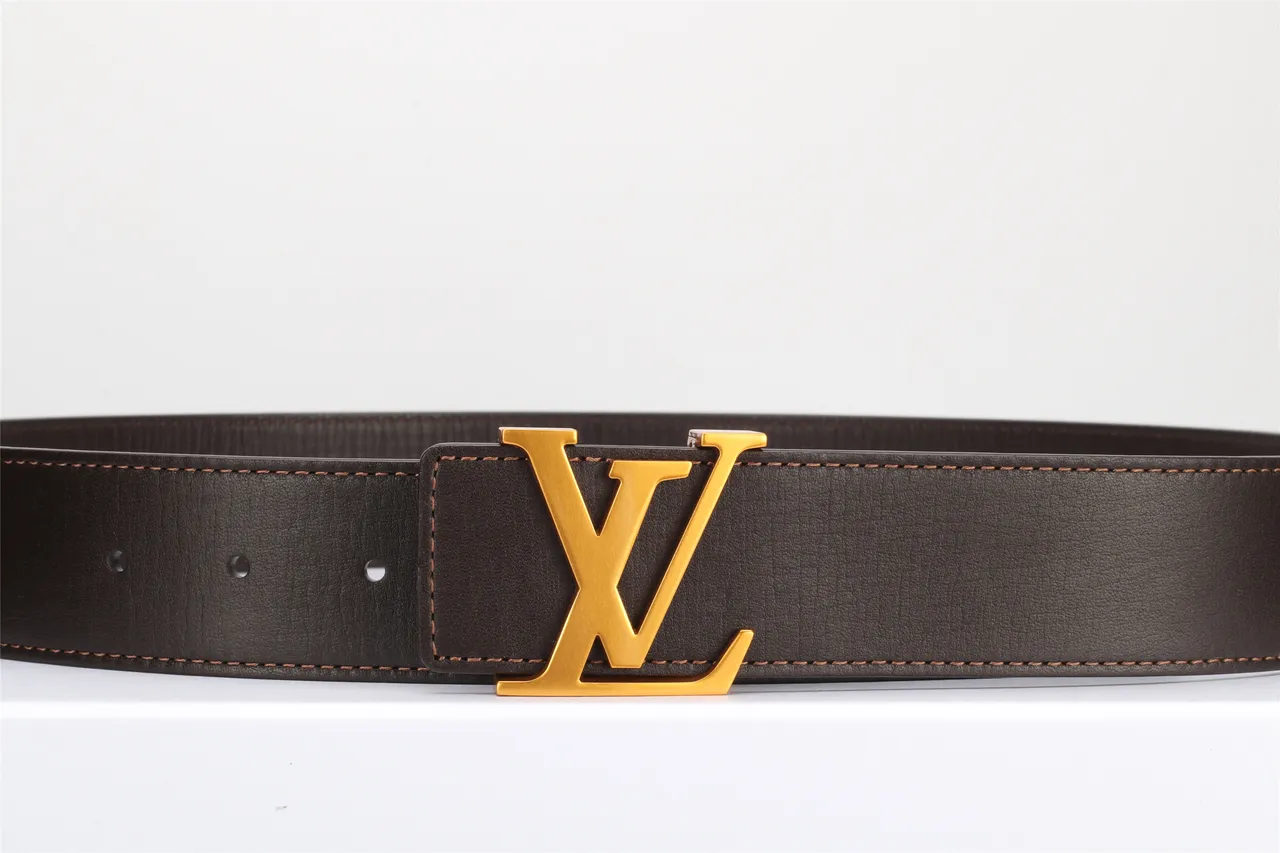 Louis Vuitton marron or lisse monogram boucle cuir ceinture 10