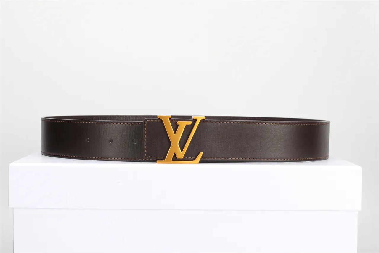 Louis Vuitton marron or lisse monogram boucle cuir ceinture 11