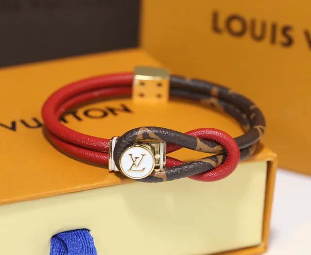 Louis Vuitton Brown Multicolor Double-Loop Enamel LV Medallion Bracelet 6