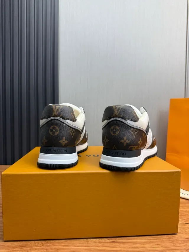 Louis Vuitton Brown White Monogram Canvas Leather Overlays Lifestyle Sneakers 5