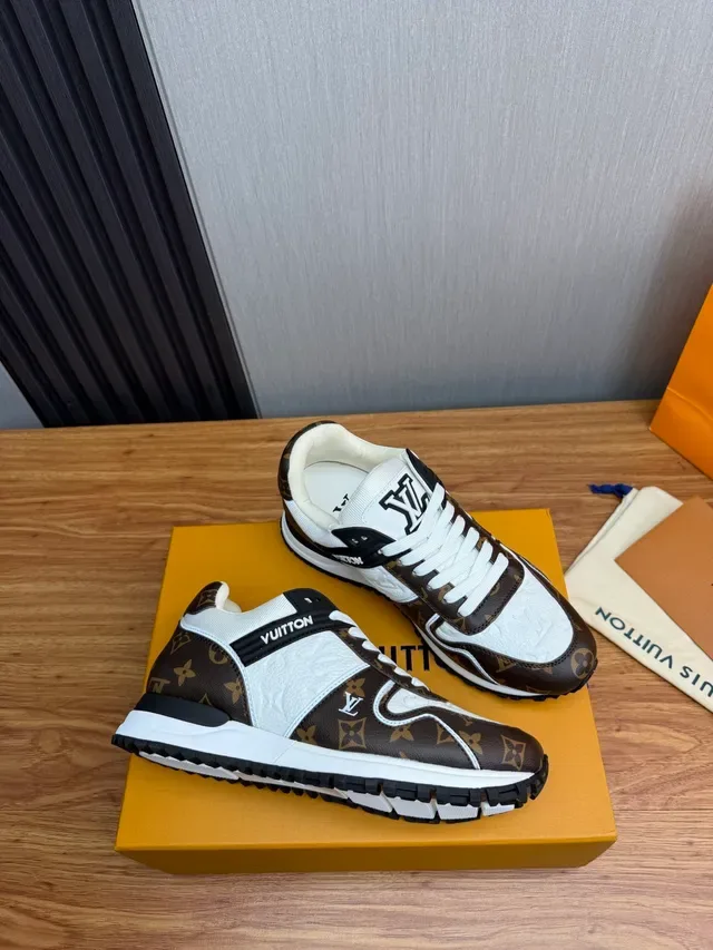 Louis Vuitton Brown White Monogram Canvas Leather Overlays Lifestyle Sneakers 6