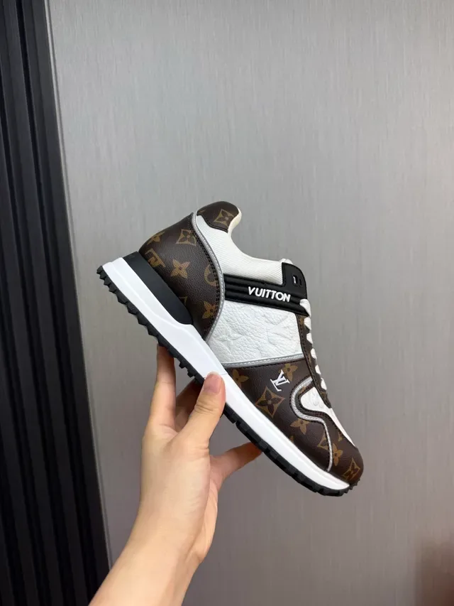 Louis Vuitton Brown White Monogram Canvas Leather Overlays Lifestyle Sneakers 7