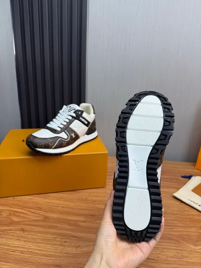 Louis Vuitton Brown White Monogram Canvas Leather Overlays Lifestyle Sneakers 9