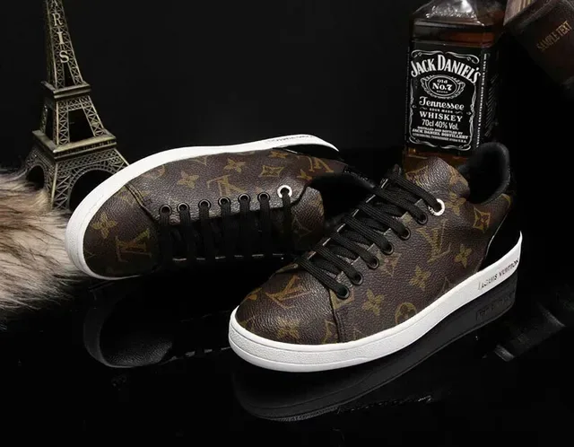 Louis Vuitton Brown White Monogram Canvas Low-Top Lifestyle Sneakers 2