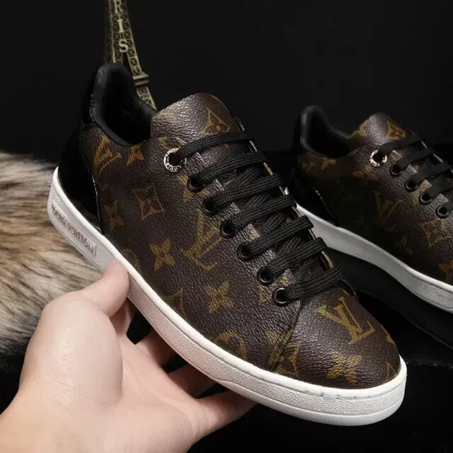 Louis Vuitton Brown White Monogram Canvas Low-Top Lifestyle Sneakers 3