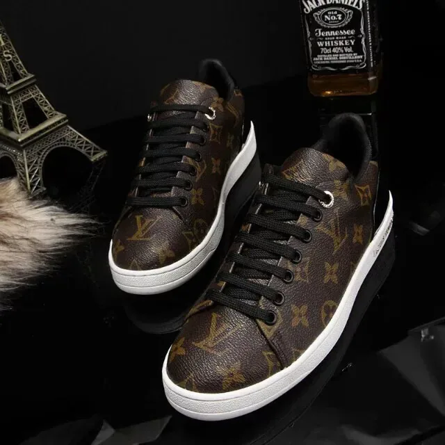 Louis Vuitton Brown White Monogram Canvas Low-Top Lifestyle Sneakers 4