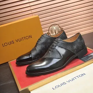 Louis Vuitton Cap-Toe Monogram Black Oxford Shoes