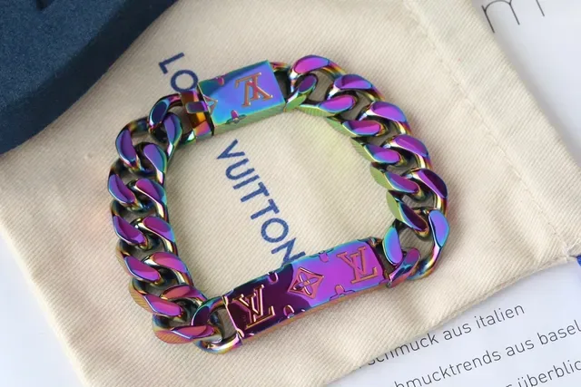 Louis Vuitton Chain Reaction Multicolor Gold Silver Black Blue Rose Gold Bracelets 4
