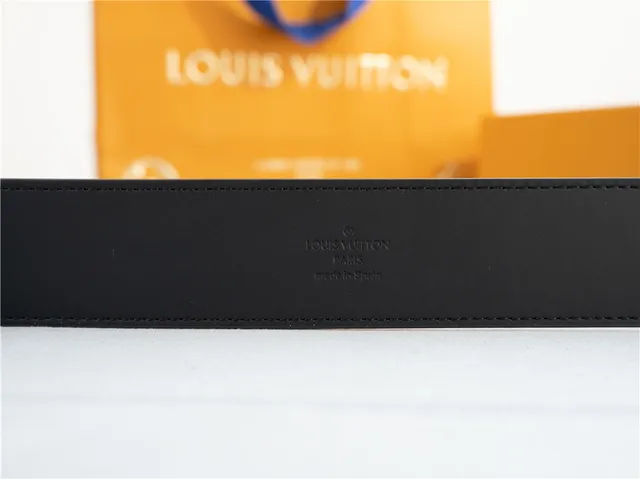 Louis Vuitton Damier Graphite Belt Black Gray Check Pattern Matte LV Monogram Buckle Leather Belt 7