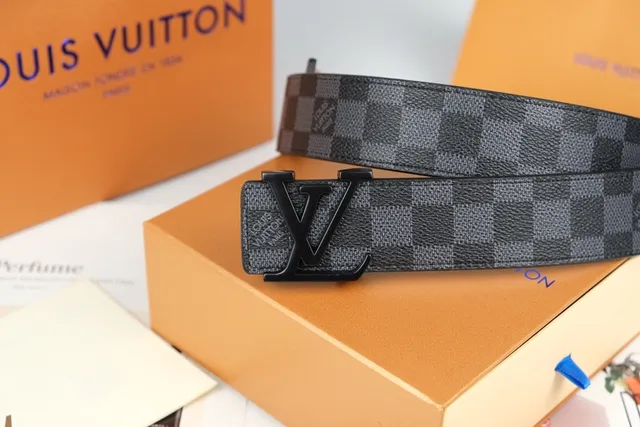 Louis Vuitton Damier Graphite Leather Belt 3