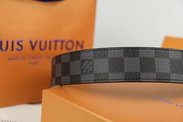 Louis Vuitton Damier Graphite Leather Belt 5