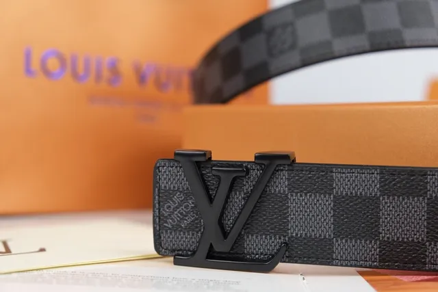 Louis Vuitton Damier Graphite Leather Belt 6