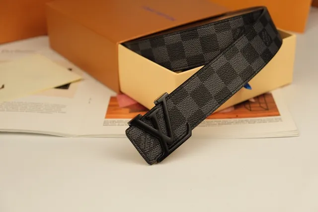 Louis Vuitton Damier Graphite Leather Belt 8