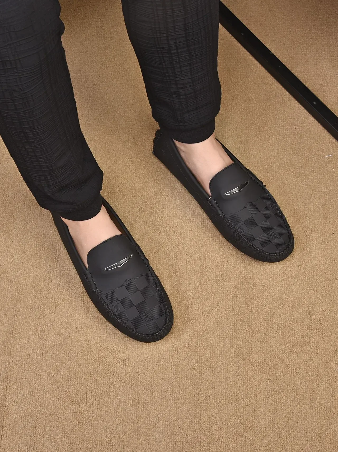 Louis Vuitton Damier Graphite Loafer Black Men's Loafers 3