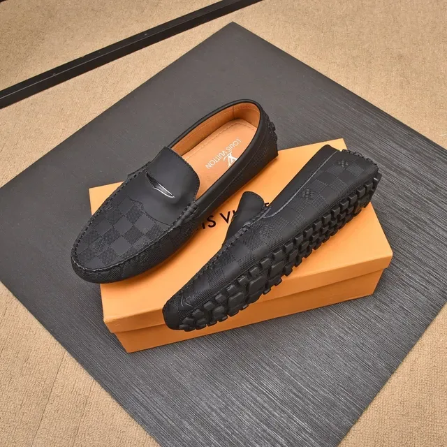 Louis Vuitton Damier Graphite Loafer Black Men's Loafers 8