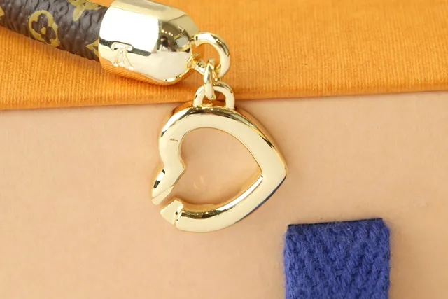 Louis Vuitton Double Heart Braided Monogram Leather Bracelet 6
