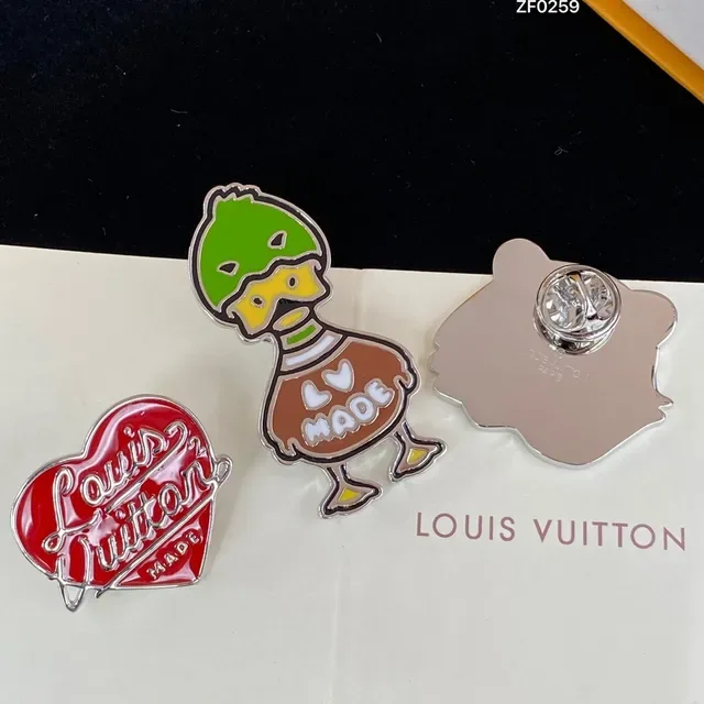 Louis Vuitton Enamel Duck and Bear Silhouette Pendant Necklaces 7