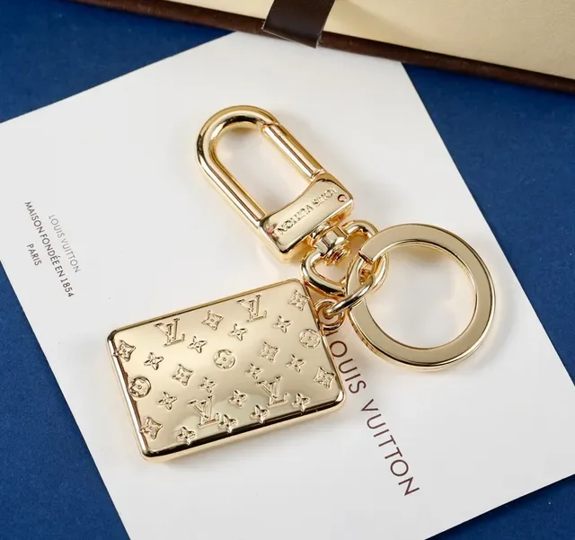 Louis Vuitton Envelope Gold Monogram-Engraved Bracelet 5